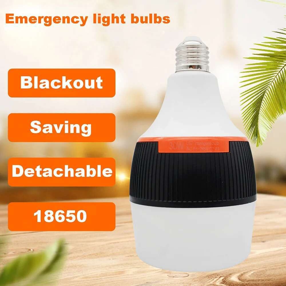 Emergency LED 30W E27 Lithium Battery Blackout er Bright Home Energy ...