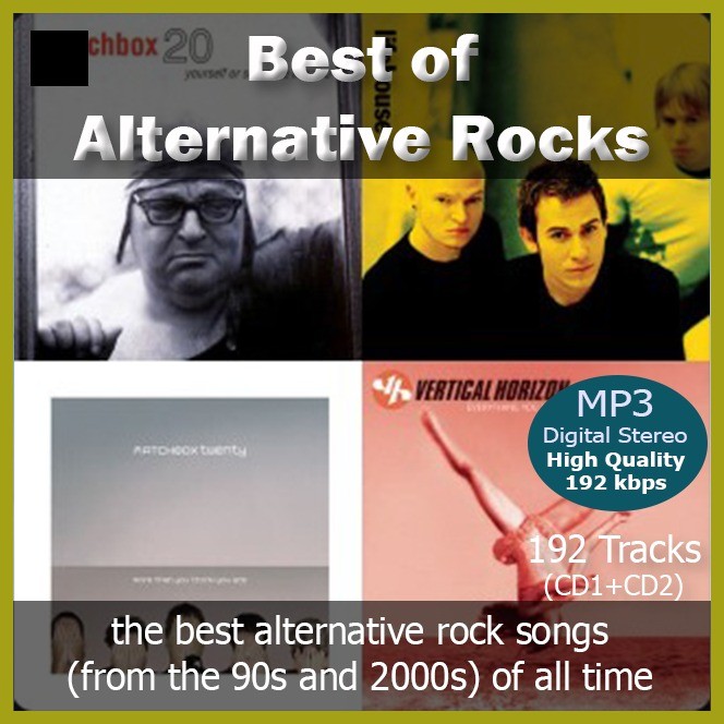 BEST OF ALTERNATIVE ROCKS 192Tracks 192kbps Mp3 music CD | Shopee ...