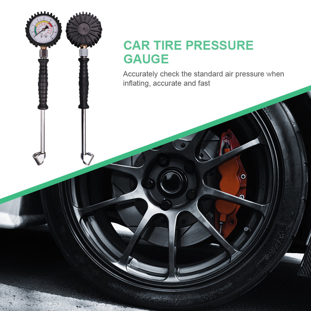5 Pack Dual Head Tire Pressure Gauge Heavy Duty Tire Gauge Air Gauge