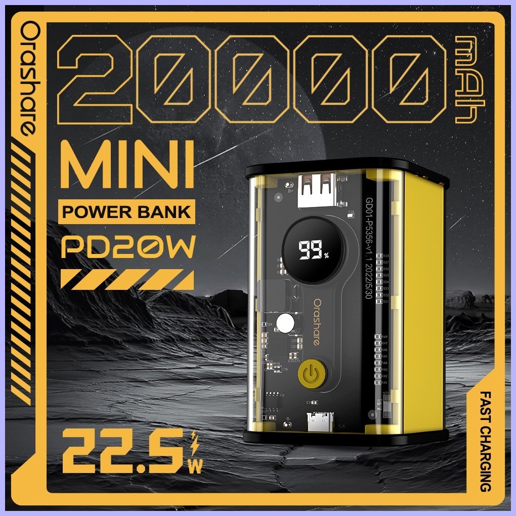 Orashare OT20 /OT20CL 20000mAh Powerbank Compact Transparent PD 20W ...