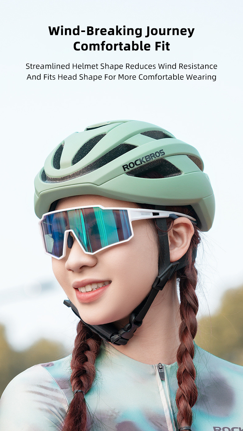 ROCKBROS Ultralight Cycling Helmet Streamline Aero Integrally-Molded ...