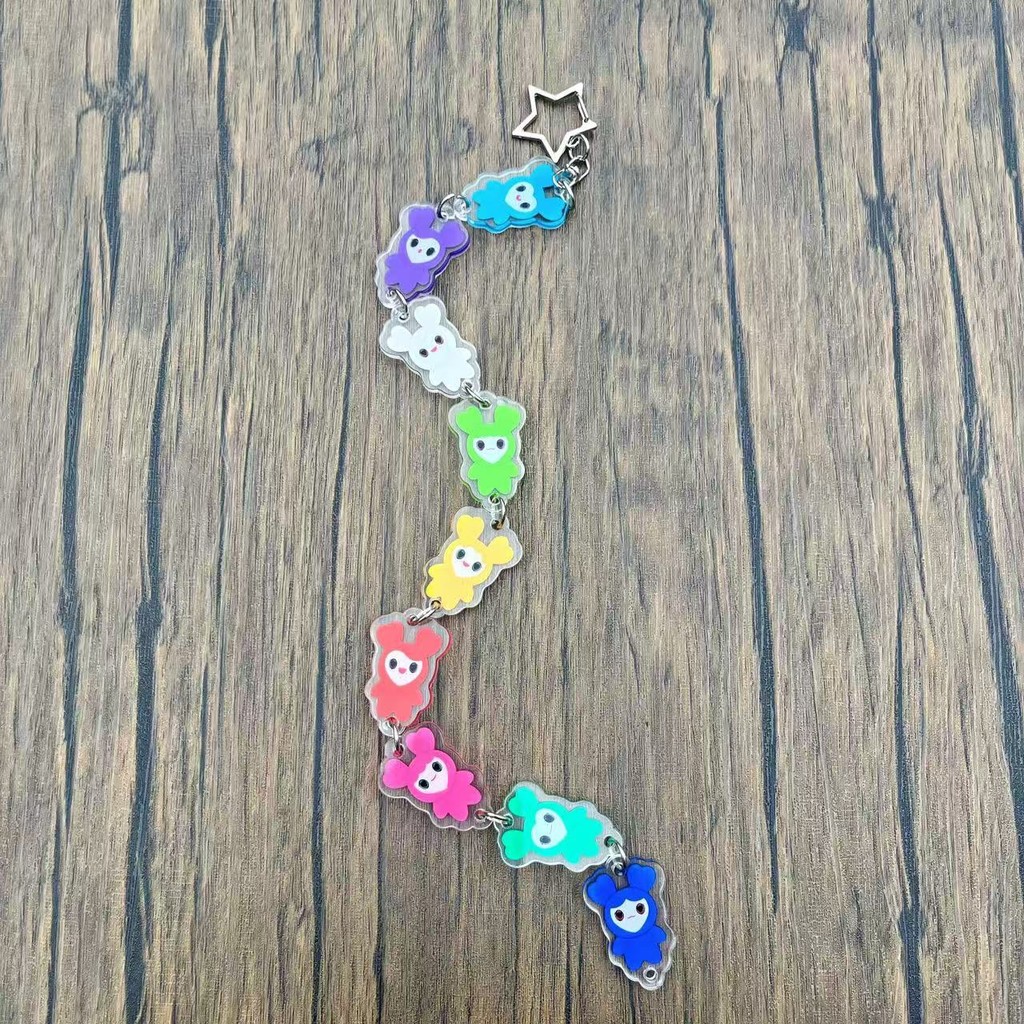 Kpop Idol TWICE Acrylic Charm Keychain Lovely Cute Cartoon Long String ...