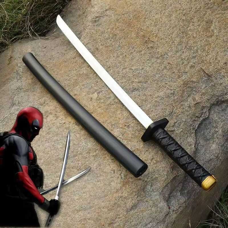 61cm Hot Deadpool Katana Ninja Cosplay Props Weapon Pu Anime Soul Figur ...