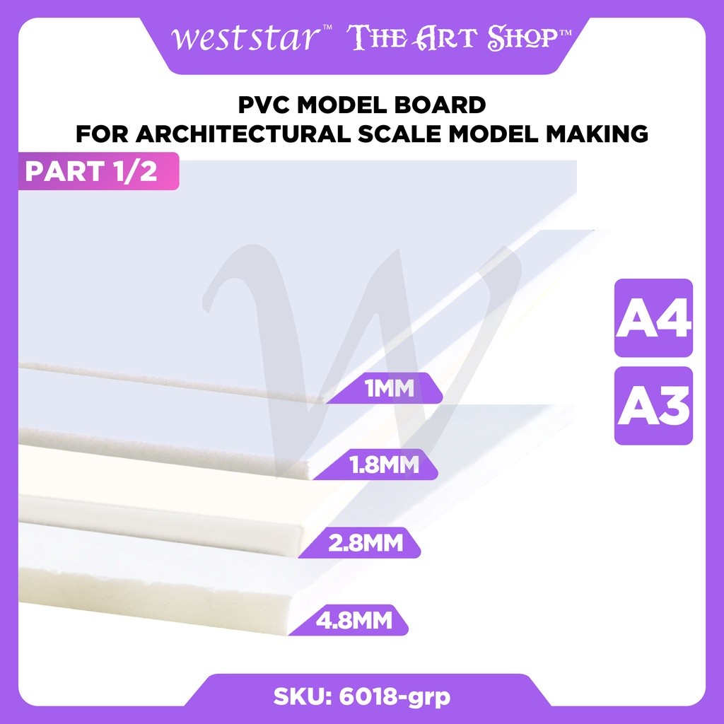 in stock [Weststar] (1/2) A4, A3 PVC Model Board , Modelling board ...