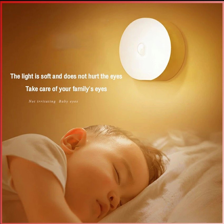 Stick Tap Push Lamp Night Light USB Rechargeable Stick-on Push Light ...