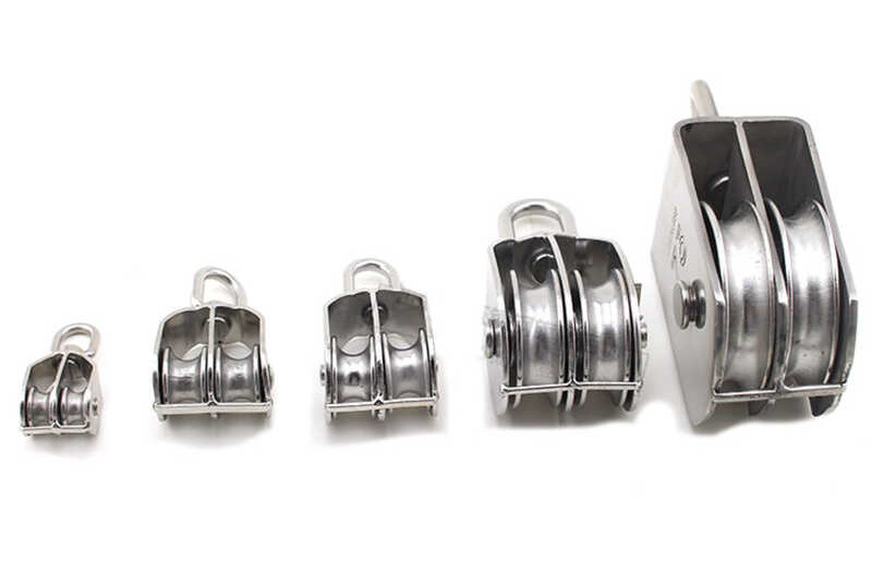 304 ☆ Stainless Steel Double Pulley, Lifting The Hanging Wheel,Fixed ...