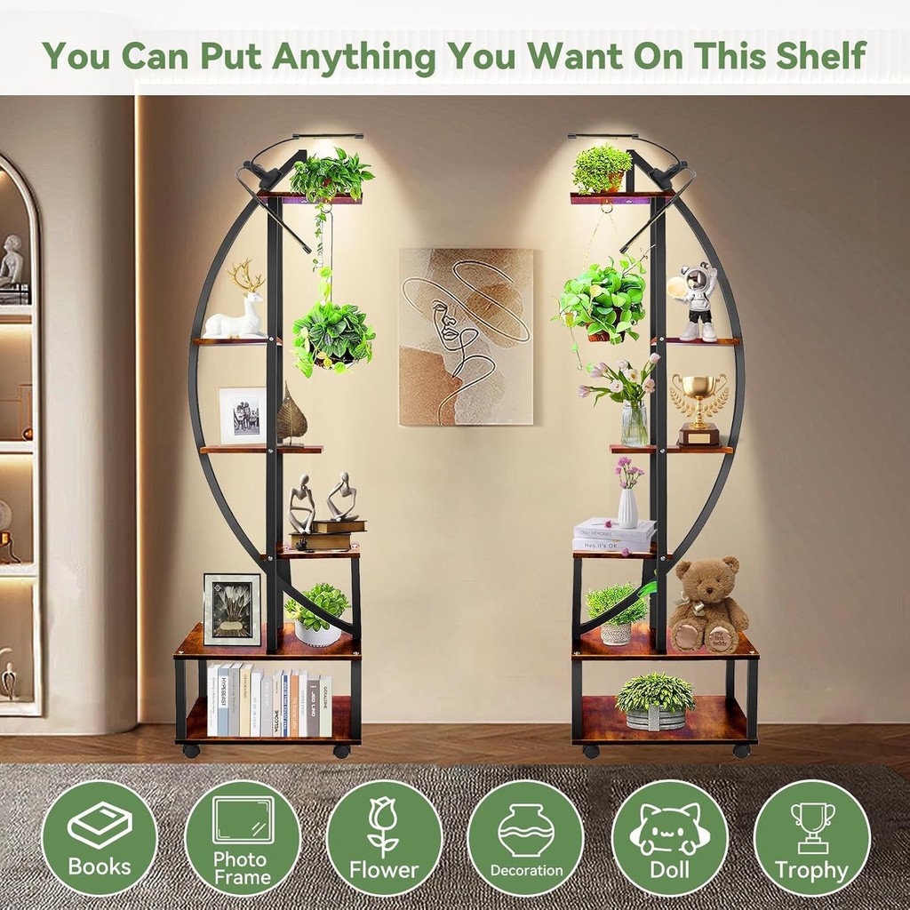 Wrought Iron Multi-layer Flower Stand Floor-standing Green Ivy Interior ...