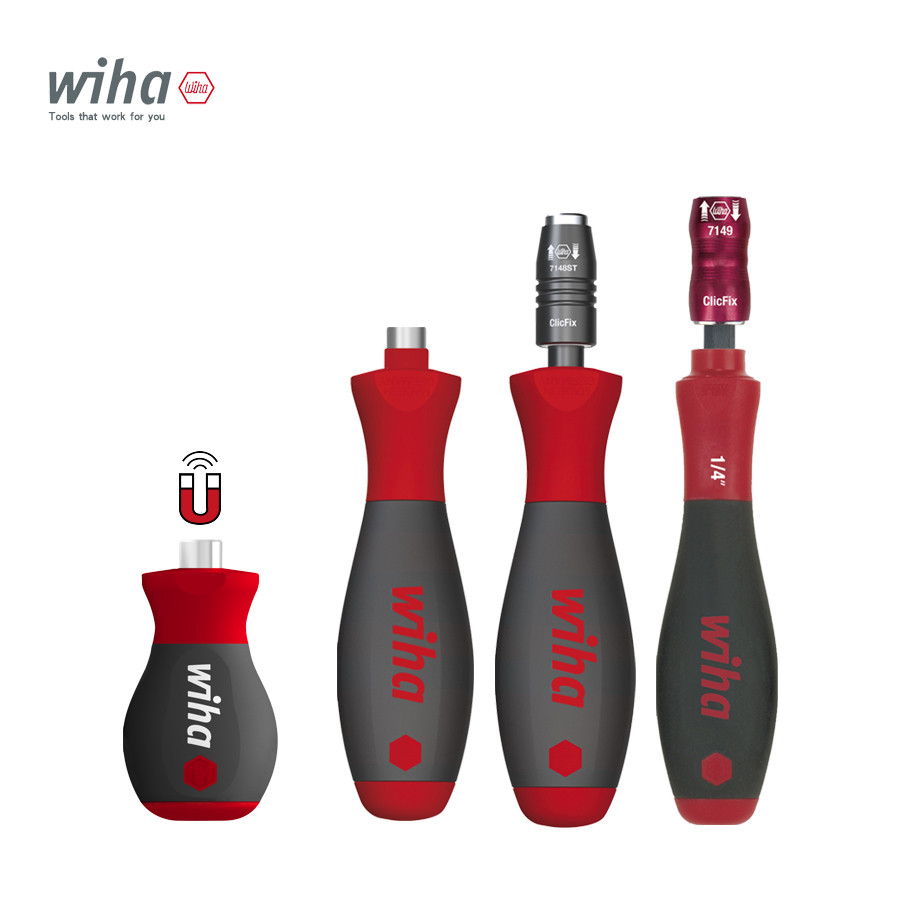 Wiha 38701 SoftFinish ESD CentroFix Bit Holding Driver 1/4\" X 38mm...