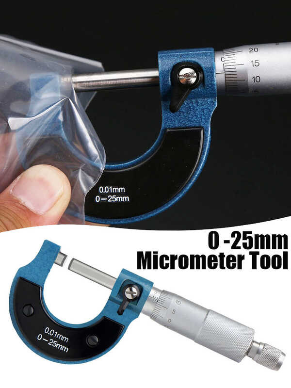 0-25mm 6 0.01mm Outside Micrometers Measuring Gauging Tool Scale nical ...