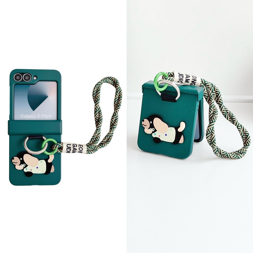 Cute Cartoon Cat Dog Candy Color Ring Holder Casing Samsung Galaxy Z