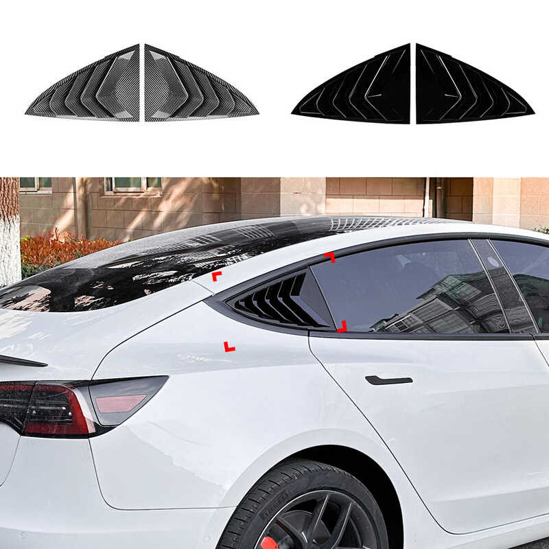 99 Suitable For Tesla Model 3 2017-2024 Rear Window Louver Car Sticker ...