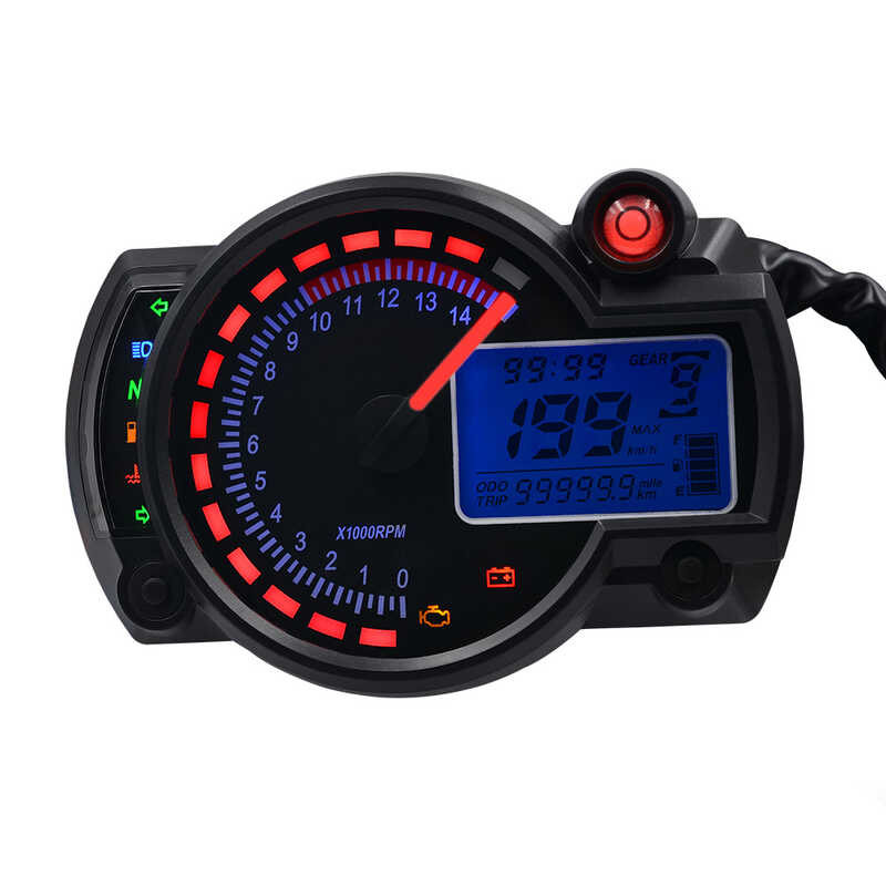 New 8 CS-342 LCD Digital Odometer Speedometer Instrument Universal For ...