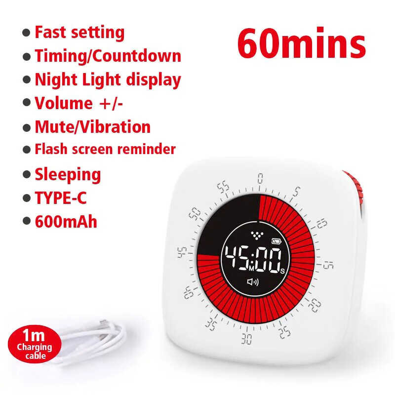 Minuto 60 Visual Timer Rechargeable Classroom Countdown Silent Timer ...