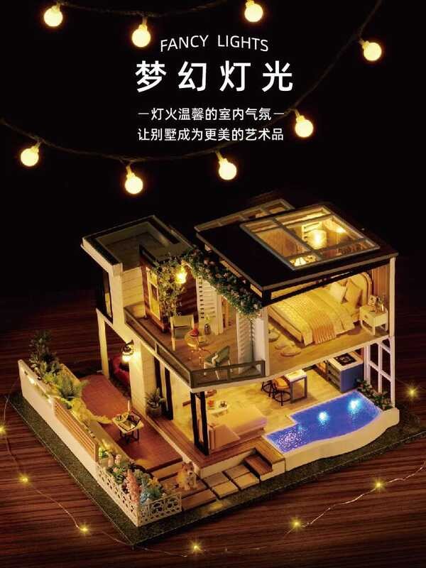 Smart Fun DIY Xixi Small Residence Handmade Assembly Wooden Villa House ...