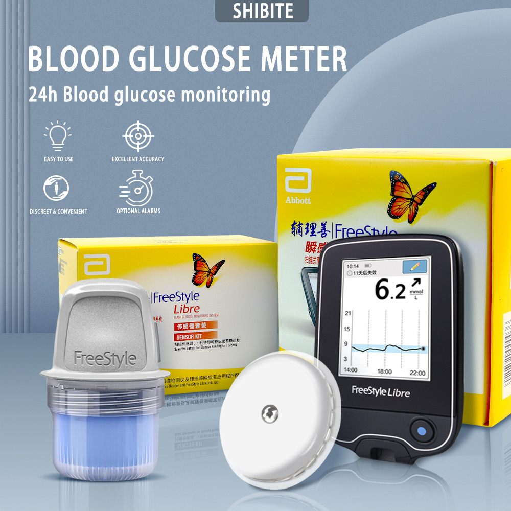 Real Time Monitoring Blood Glucose Meter Tester Official 24H Freestyle