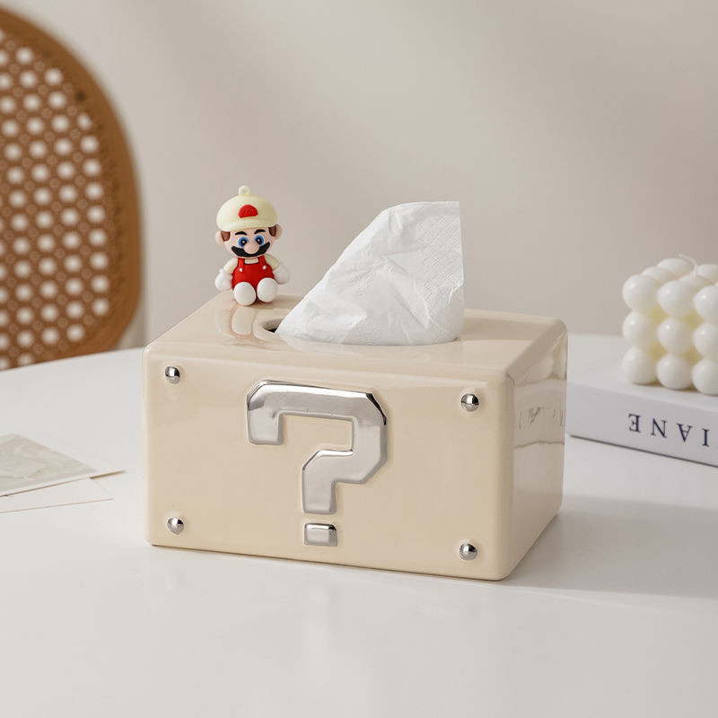 Creative Mario Tissue Box, Cute And Good-looking, Living Room Coffee ...