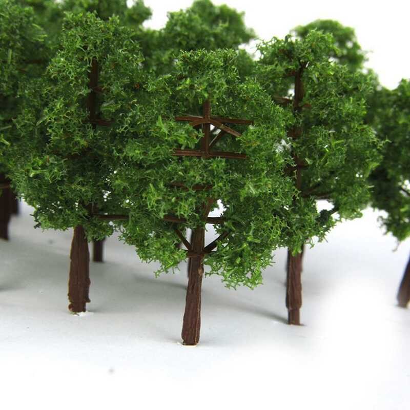 LY 20Pcs 3.5/5/7/9Cm Trees Micro Landscape Decor HO Scale itectural ...