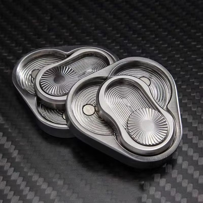 Triangle Magnetic Fidget Slider for Adults EDC Metal Finger Push Card ...