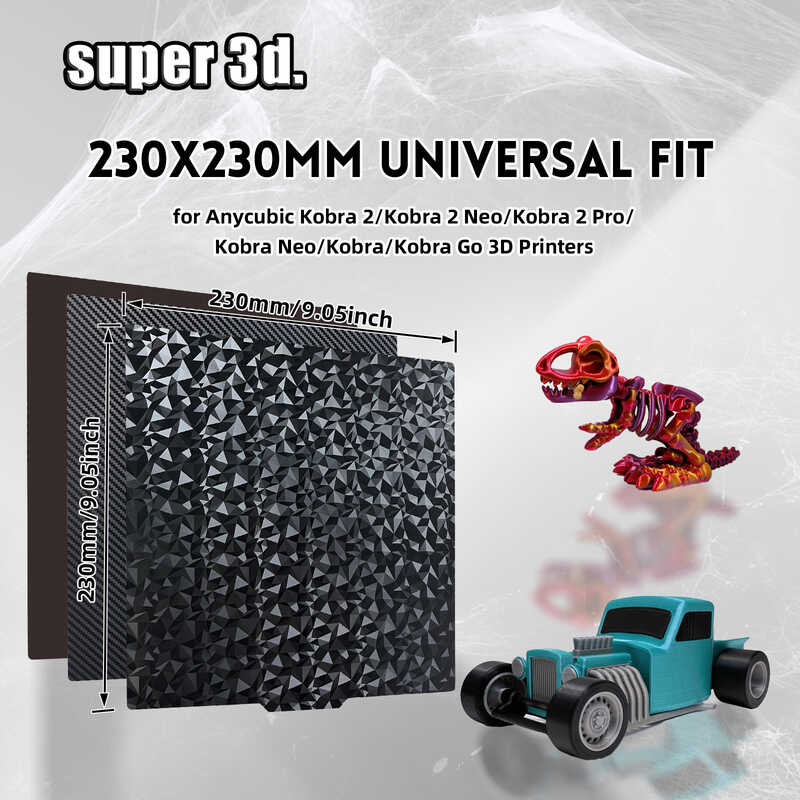 PEO PET Druckplatte Für Anycubic Kobra S1 - Flexibel Und Magnetisch