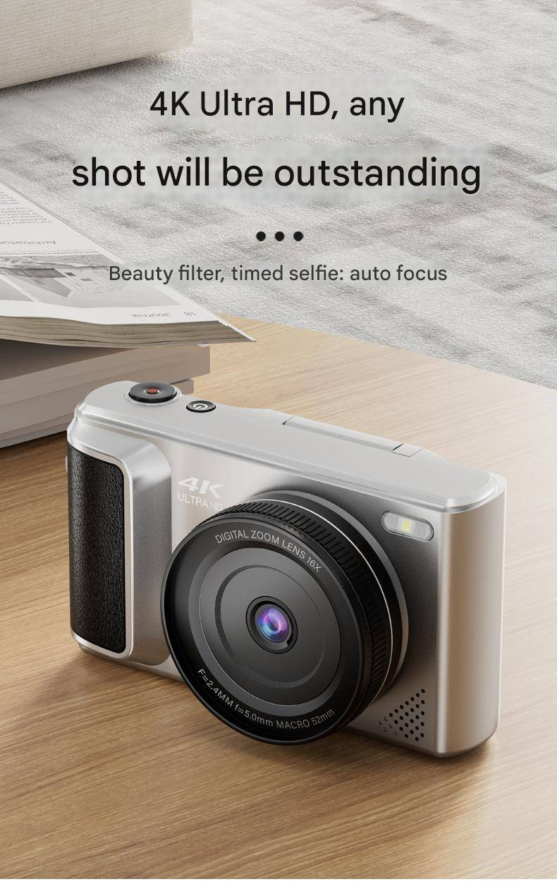 1080P HD Digital Camera For Photography, 16X Digital Zoom