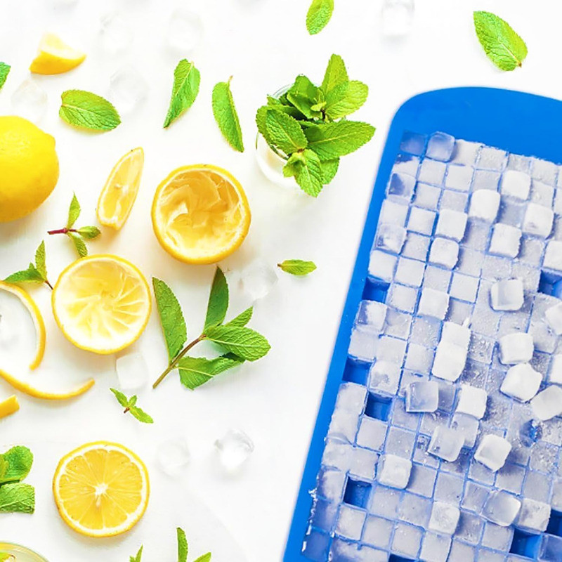 160 Grids Silicone Mini Ice Cube Trays Small Square Mold Ice Maker ...