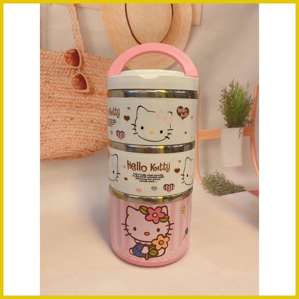 6653-2 LUNCH BOX HELLOTTY WITH HANDLE | Shopee Philippines