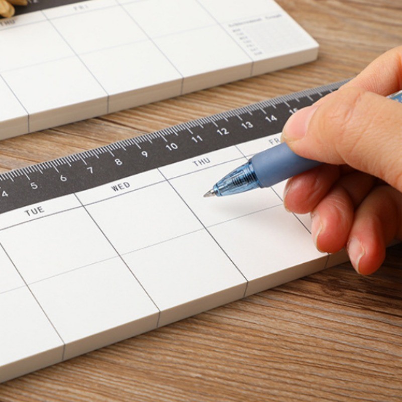 50Sheets Tearable Daily Plan Weekly Plan Memo Elongated Weekly Planner ...