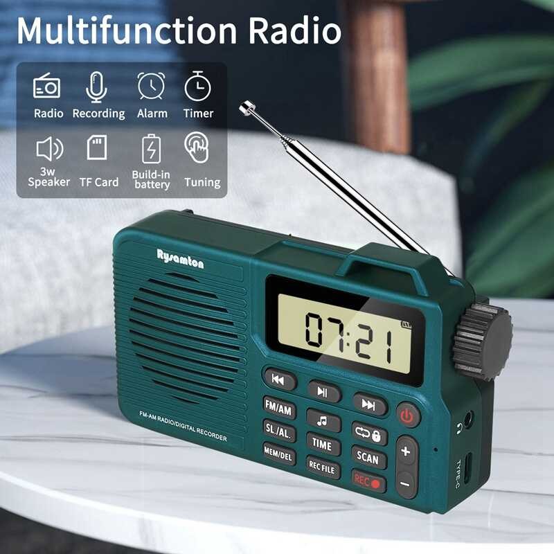 Radio, Am/Fm Blutooth Poc Radio Bass Spakr, Port Micro-Sd Card And ...