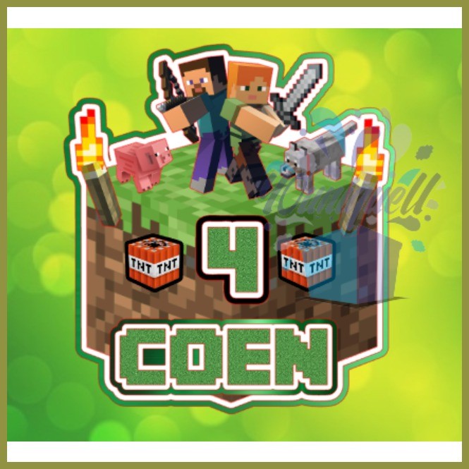 ⚽︎ ☑ Minecraft Cake Topper (3D/Layered) | Shopee Philippines