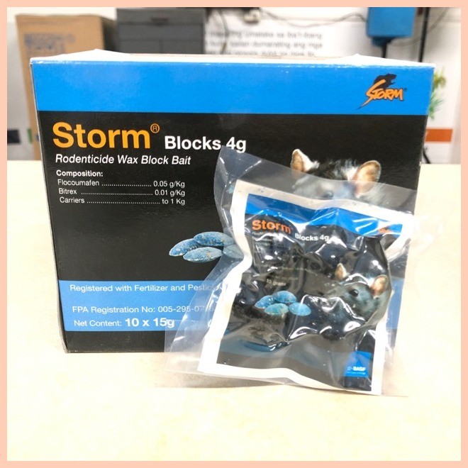 RAT POISON STORM RAT BAIT WAX BLOCKS by BASF (Germany) PATAY LAHAT NG ...
