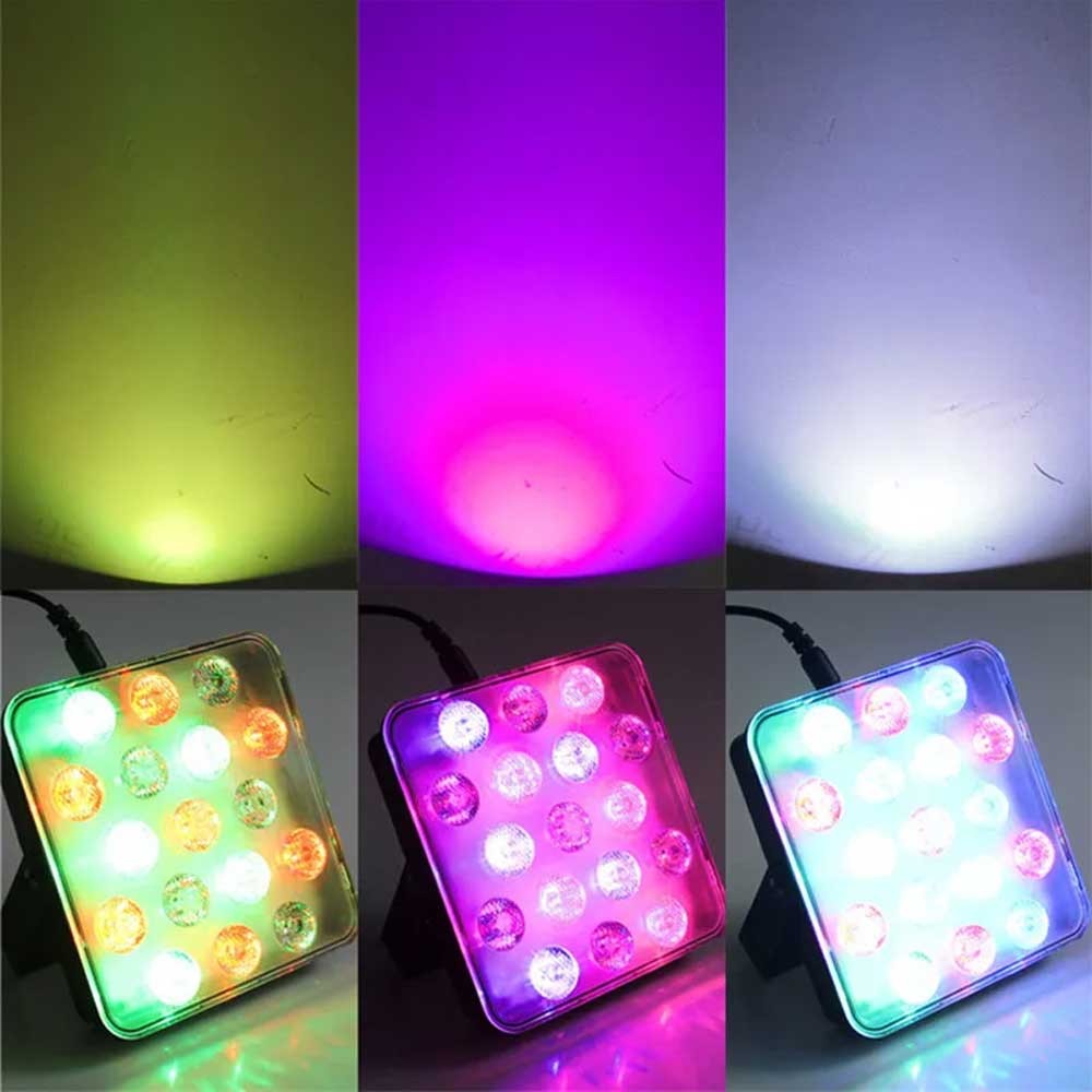 Mini Led Flat Par Light Full Color 10W RGB Sound Activated Dj Light USB ...