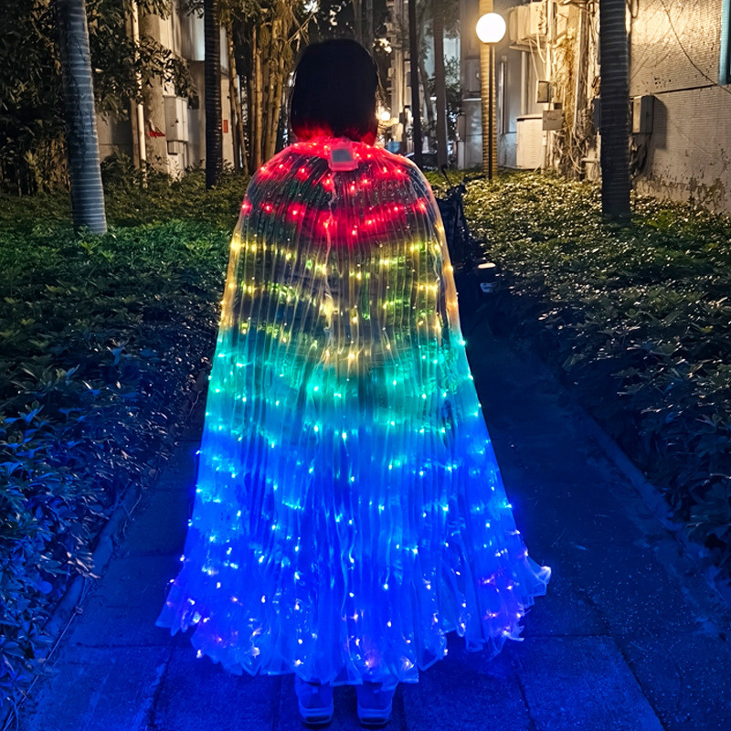 LED Fairy Cloak Light Costume Butterfly Glowing Wings Dance Lights For ...