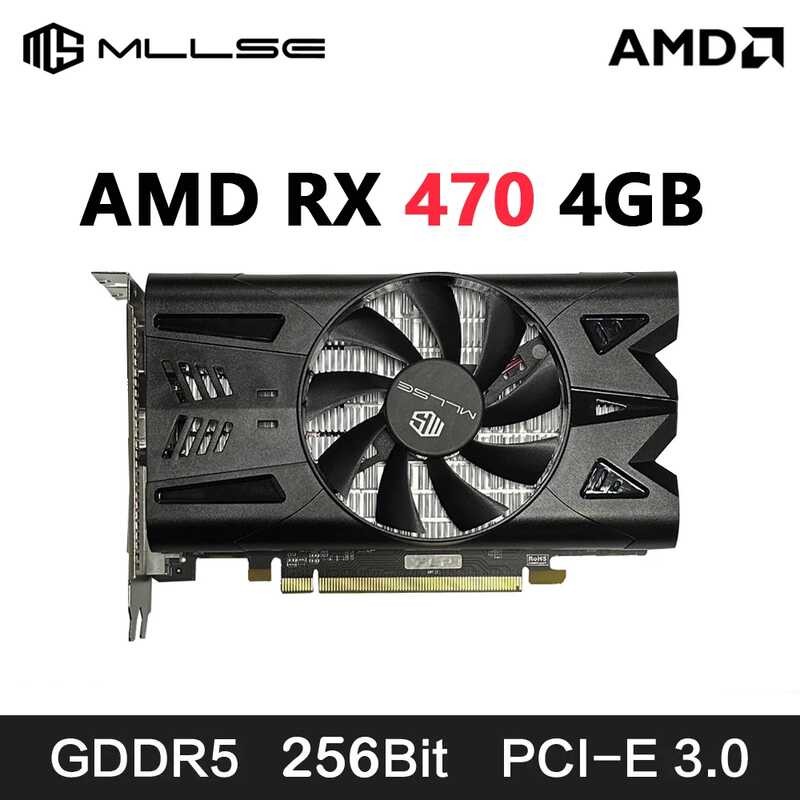 MLLSE AMD Radeon Graphics Cards Rx470 4Gb Placa De Video GPU 256Bit