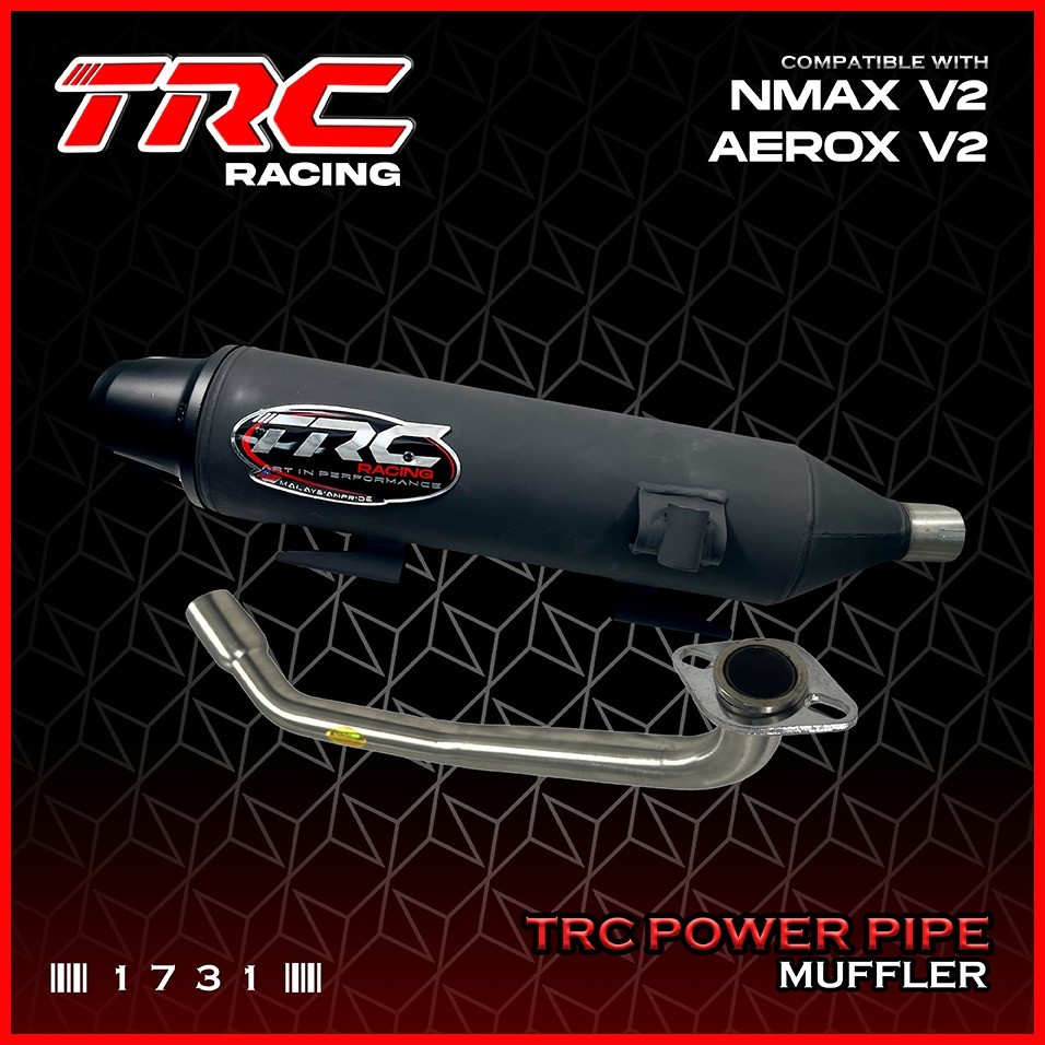 ∈ TRC Racing NMAX V2 / AEROX V2 Power Pipe Muffler Exhaust with