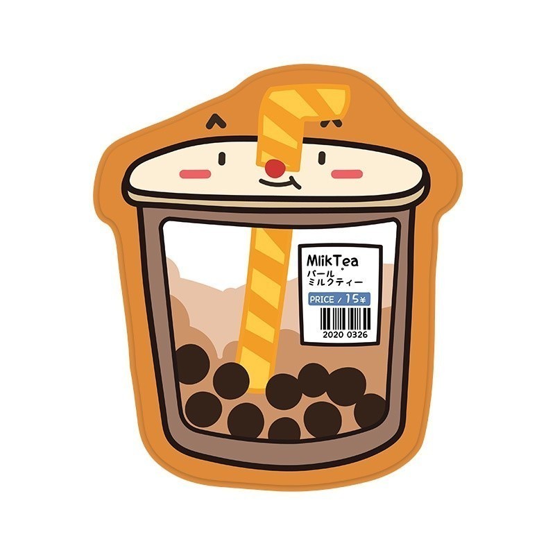Cute Hand-Drawn Catoon Mouse Pad with Toast Milk Tea Rice Ball Cheese ...