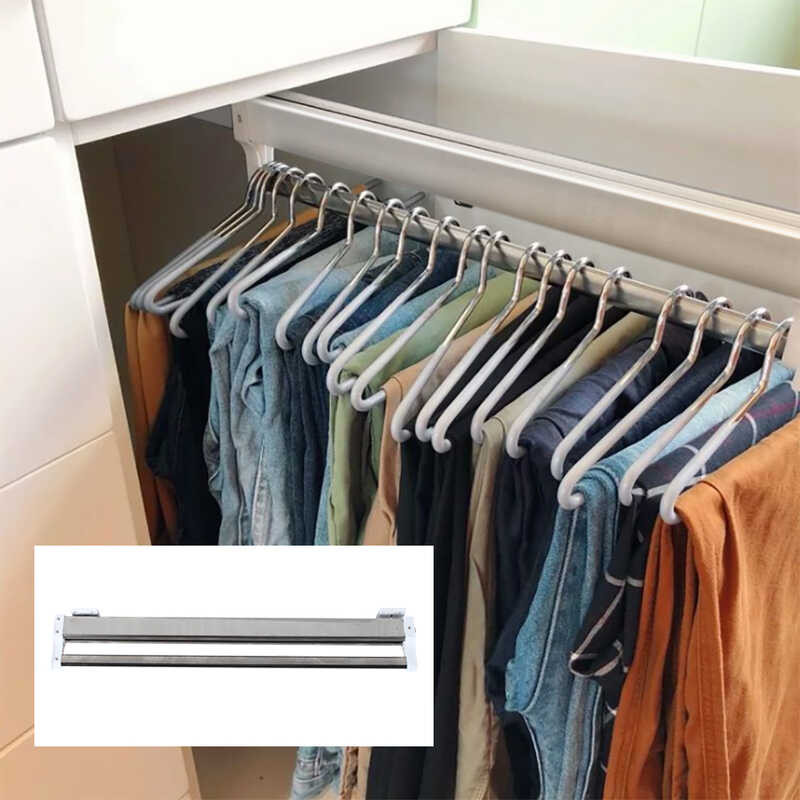 Clothes Extendable for Pulg Out the Hangers, Adjustable Telescc ...