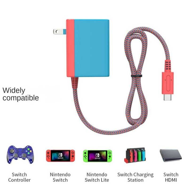 Game Nintendo Console Adapter 39W Fast Charging SWITCH Gamit Ang Cable ...