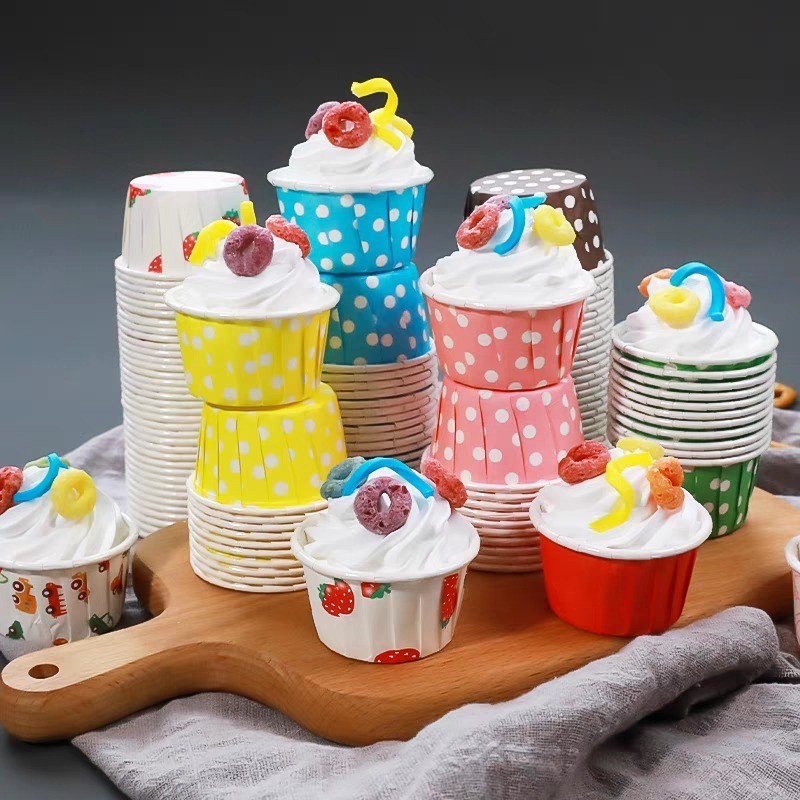 2024 Curled High Temperature Resistant Paper Cup Cake Decoration ...