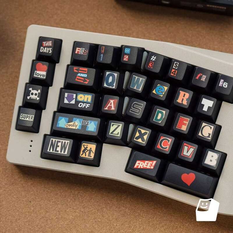 C8 FBB Keycap Sticker Heat Sublimation PBT Black Customized Mechanical ...