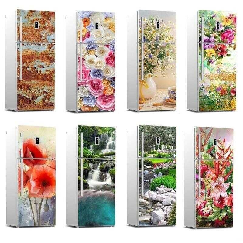 A01 Customized 3D Self Adhesive Refrigerator Sticker Wrap Freezer ...