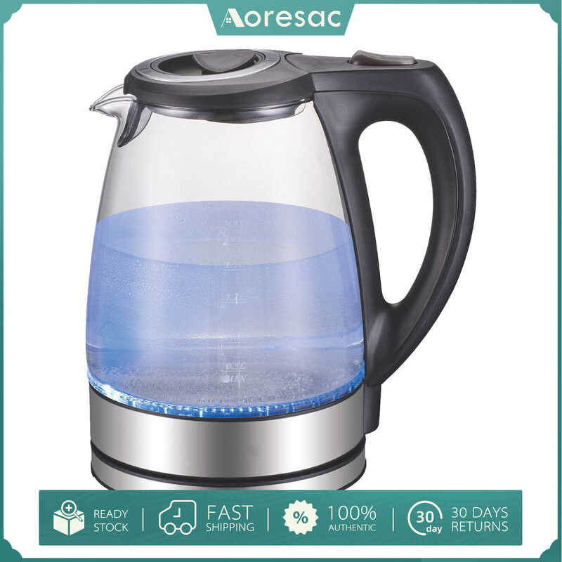 230V 1.7L 2000W Glass Hot Fast Heating Electric Tea Kettle Water Boiler