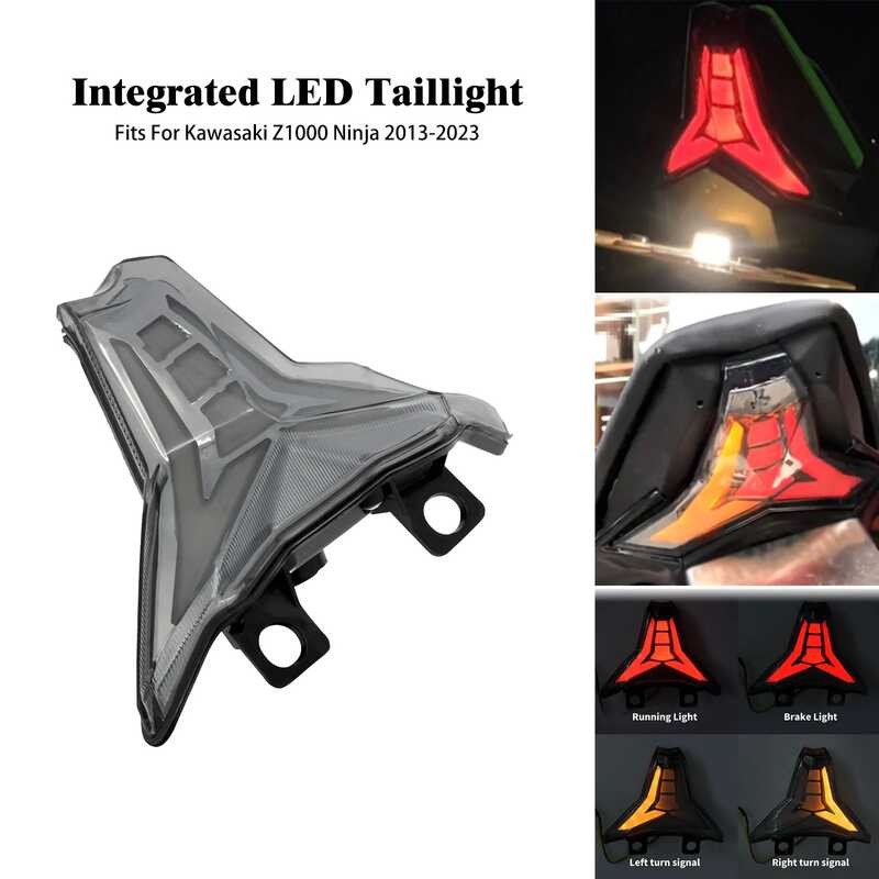 Motorcycle 9 LED Turn Signals Integrated Tail Light Rear Brake ...