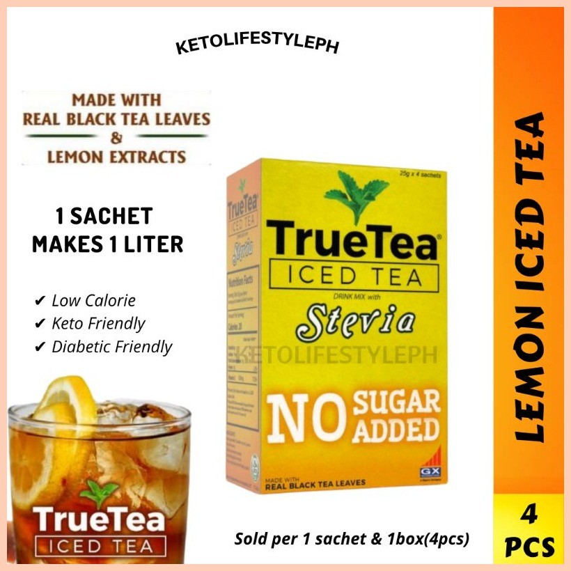 ∇ ☩ TrueTea LEMON ICED TEA (SUGAR-FREE/LOW-CALORIE/KETO-FRIENDLY ...