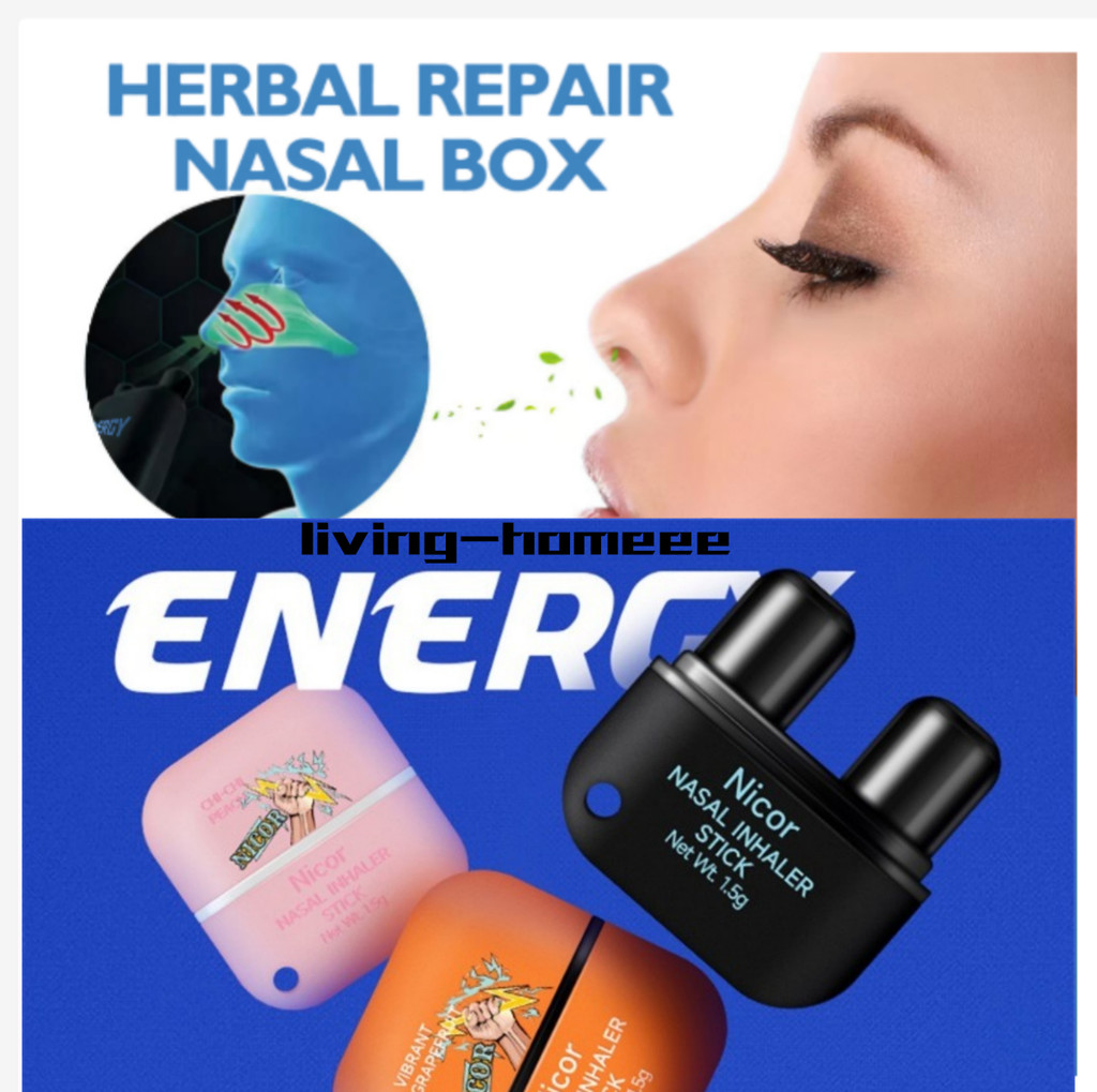 NICOR Cleansing Nasal Herbal Box Essential Double Hole Energy Bar ...