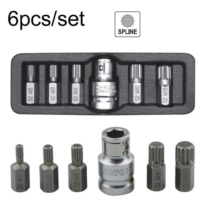 6 Aa7 In 1 Torx Screwdriver Bits 12 Point Spe 10Mm Hex Shank Impact Bit ...