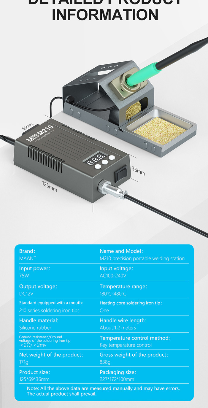 MaAnt M210 Smart Soldering Station Smart Sleep System Suitable for ...