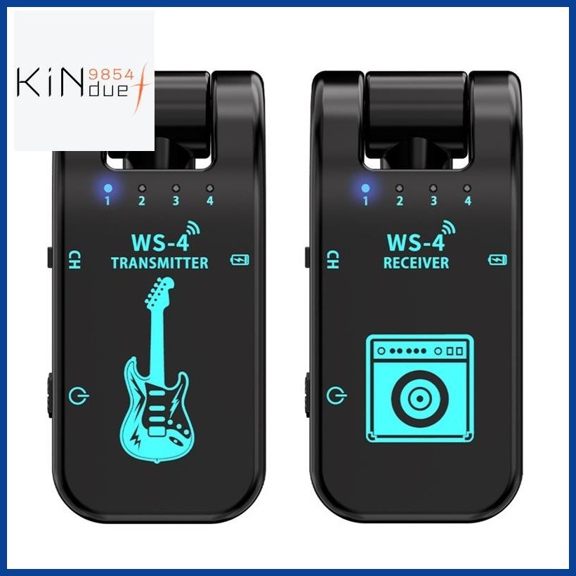 2.4G WS-4 Wireless Guitar System Guitar Transmitter Receiver for ...