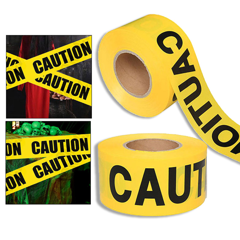 100m Yellow Caution Tape Danger Warning Tape (Non-Adhesive) For Road ...