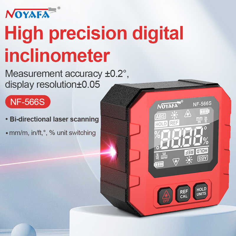 Noyafa 4 Digital Incometer NF-566S Protractor Mini Magnetic Spirit ...
