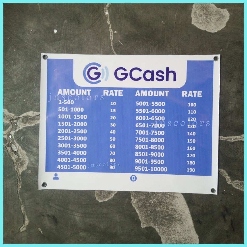 Ⅱ ☀ ☚ Gcash Maya Rates Cash In Cash Out Tarpaulin Laminated Signage ...